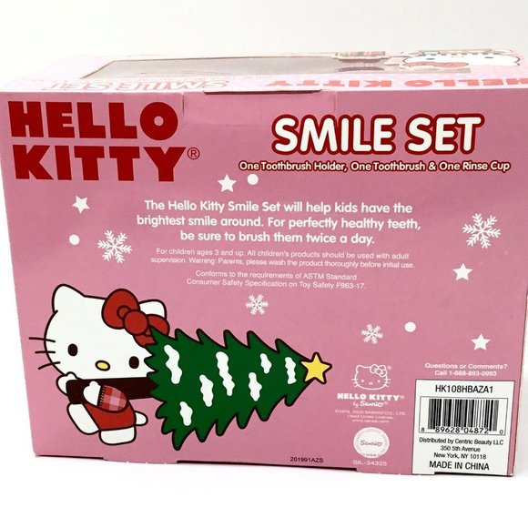 Sanrio Hello Kitty Toothbrush Set w/ Cup Holder & 2 Toothbrushes - Picture 2 of 3